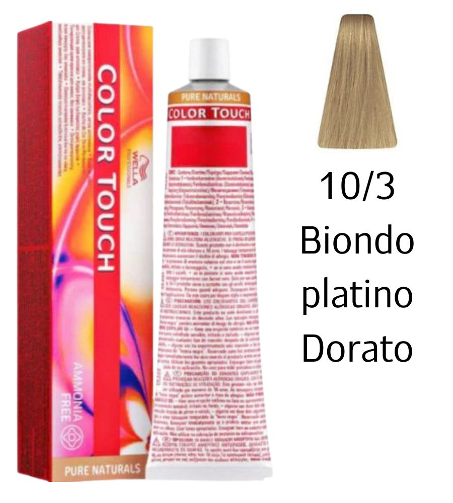 Tintura Color Touch Wella 60ml 10/3 Biondo platino Dorato