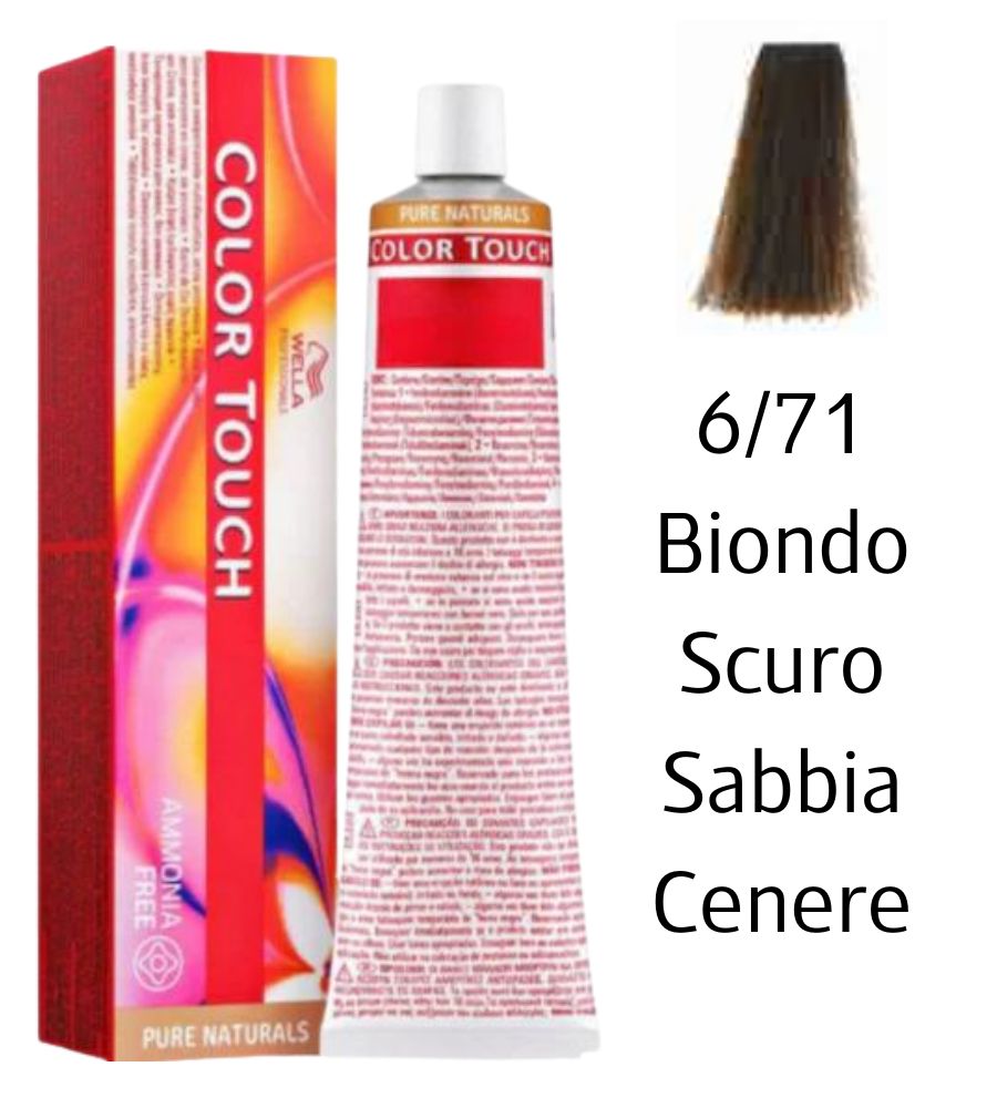 Tintura Color Touch Wella 60ml 6/71 Biondo Scuro Sabbia Cenere