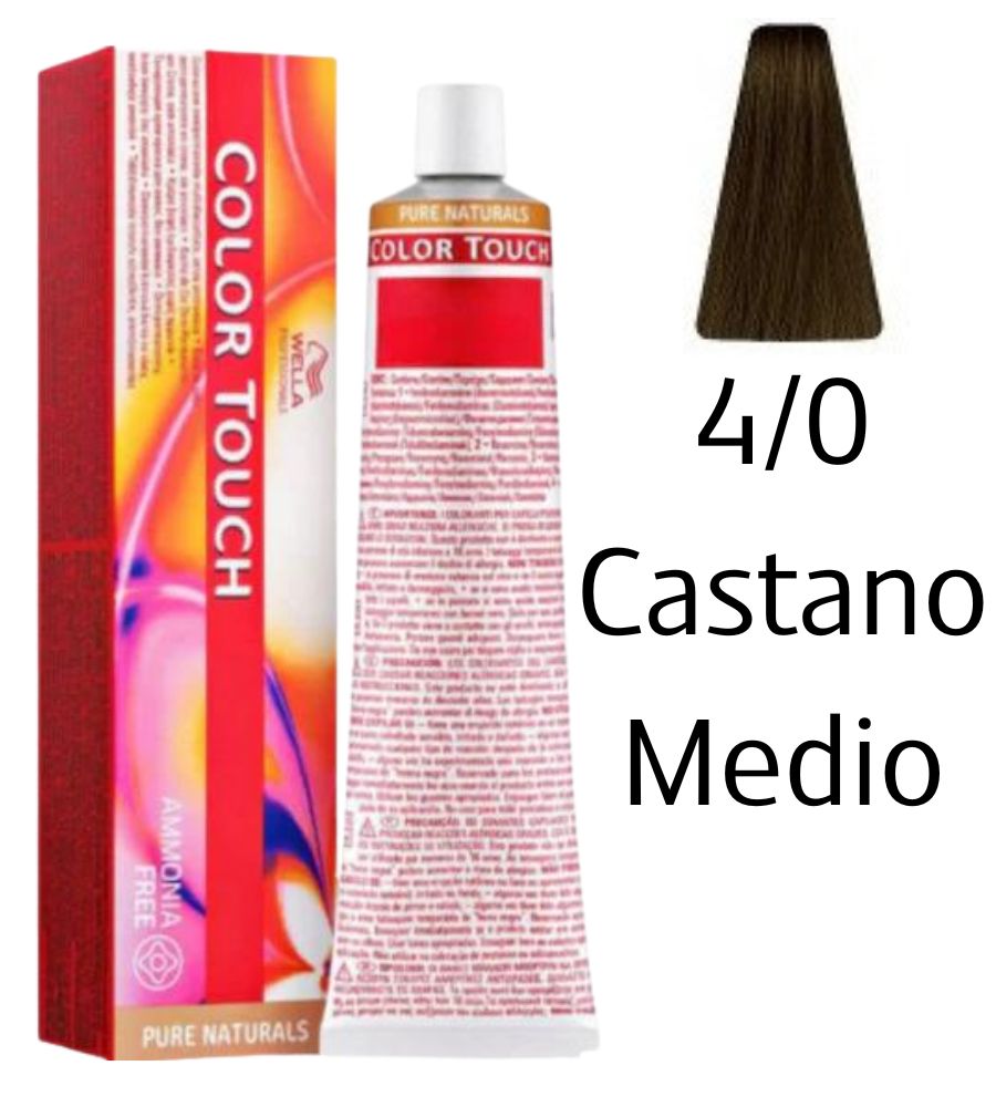 Tintura Color Touch Wella 60ml 4/0 Castano Medio