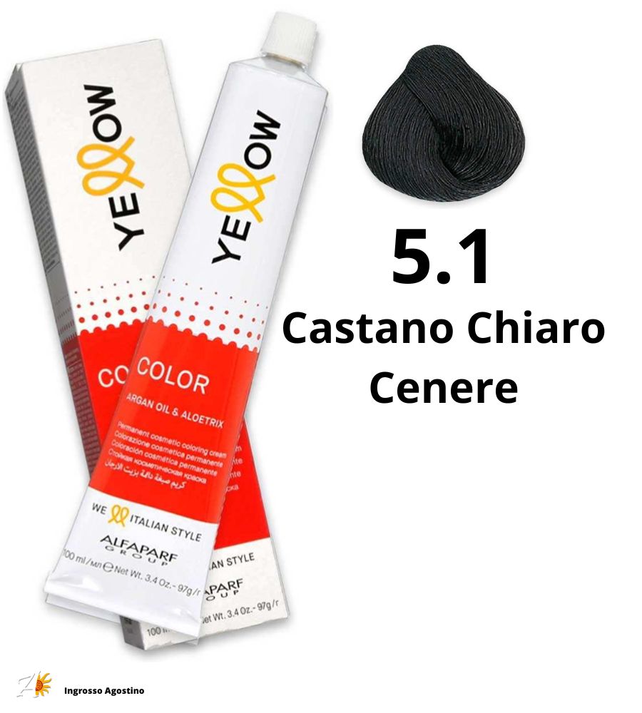 Tintura Yellow Alfaparf 100ml 5.1 Castano Chiaro Cenere