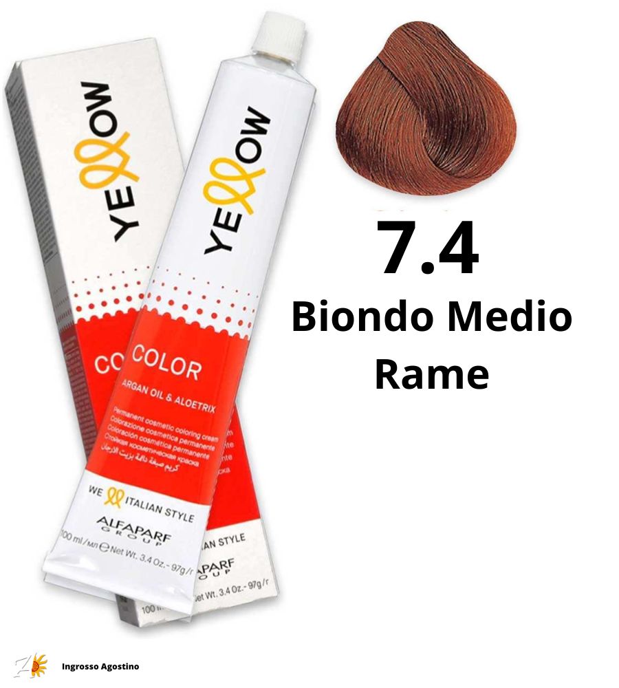 Tintura Yellow Alfaparf 100ml 7.4 Biondo Medio Rame