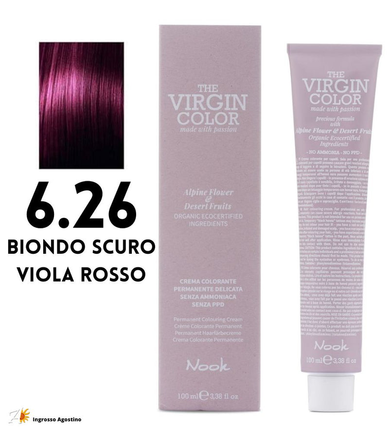 Tintura The Virgin Color Nook 100ml 6.26 Biondo Scuro Viola Rosso