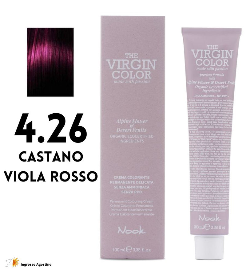 Tintura The Virgin Color Nook 100ml 4.26 Castano Viola Rosso