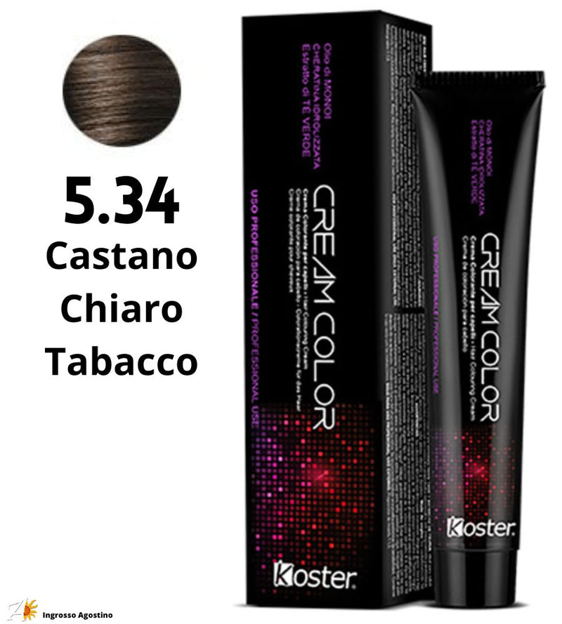 Tintura Koster Cream Color 100ml 5.34 Castano Chiaro Tabacco