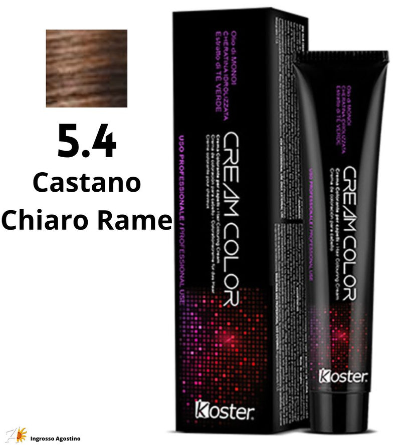 Tintura Koster Cream Color 100ml 5.4 Castano Chiaro Rame