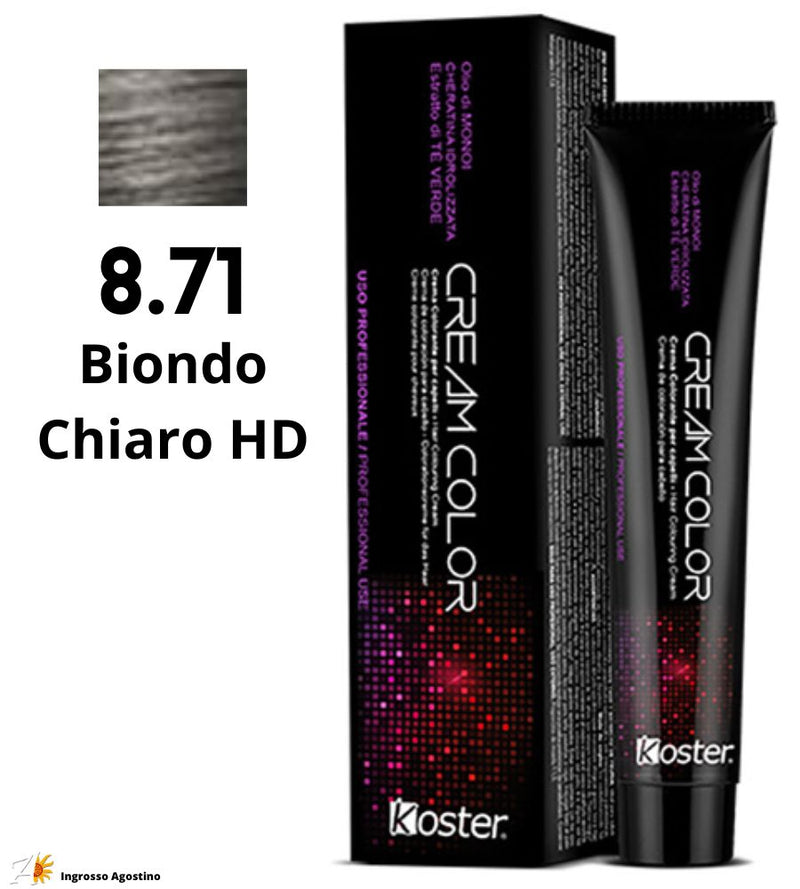 Tintura Koster Cream Color 100ml 8.71 Biondo Chiaro HD