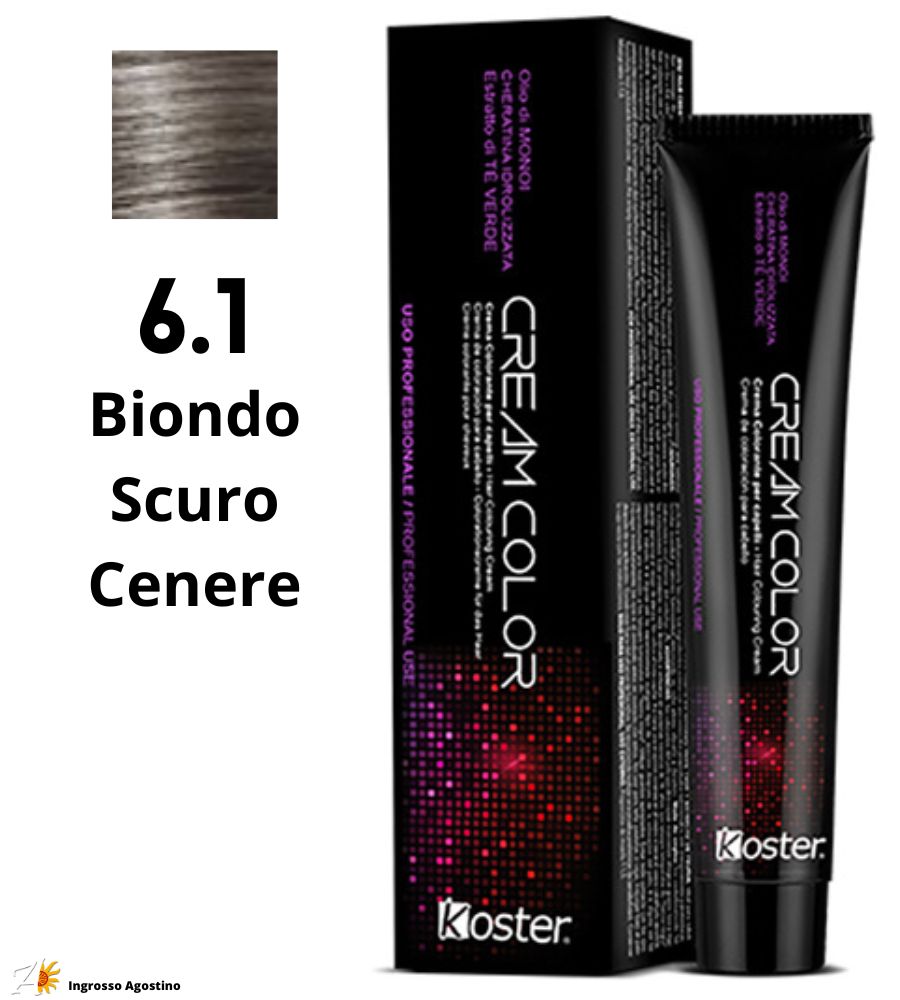 Tintura Koster Cream Color 100ml 6.1 Biondo Scuro Cenere