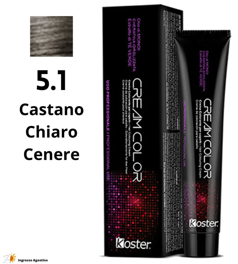 Tintura Koster Cream Color 100ml 5.1 Castano Chiaro Cenere