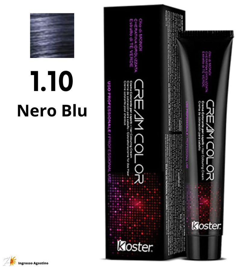 Tintura Koster Cream Color 100ml 1.10 Nero Blu