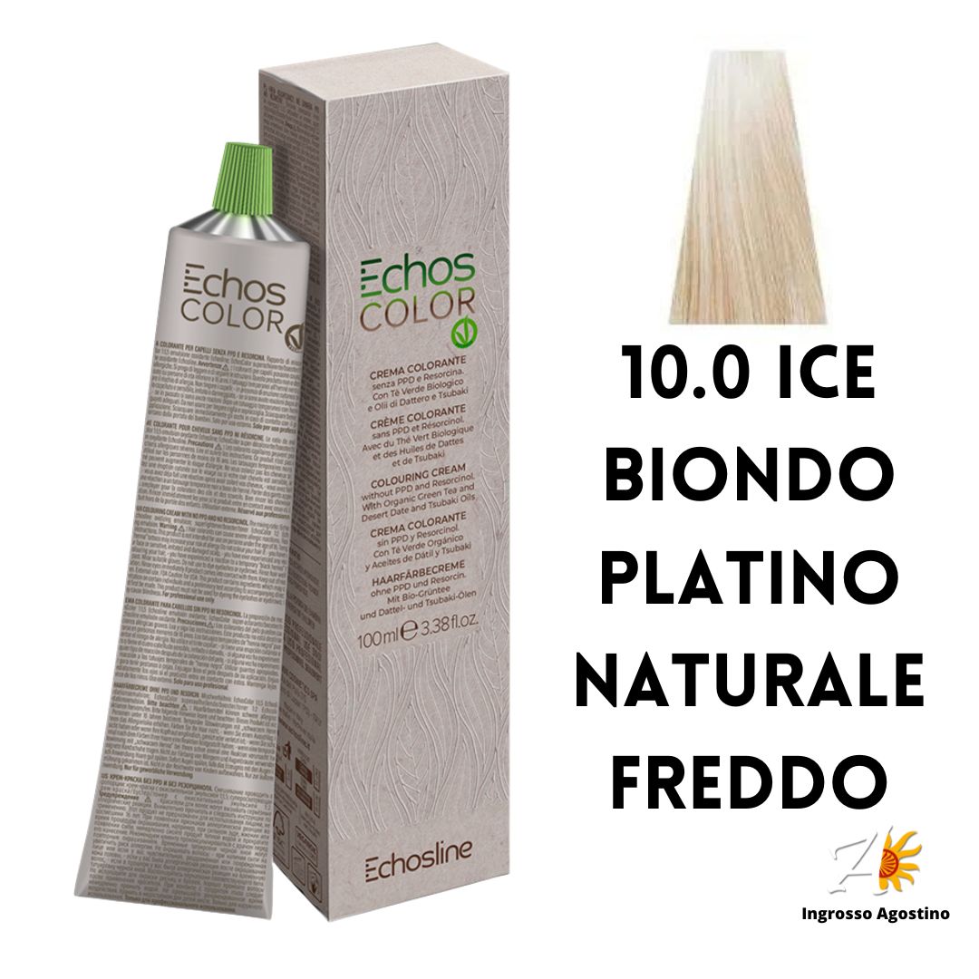 Echosline Echos Color Tintura 10.0 ICE Biondo Platino Naturale Freddo 100ml