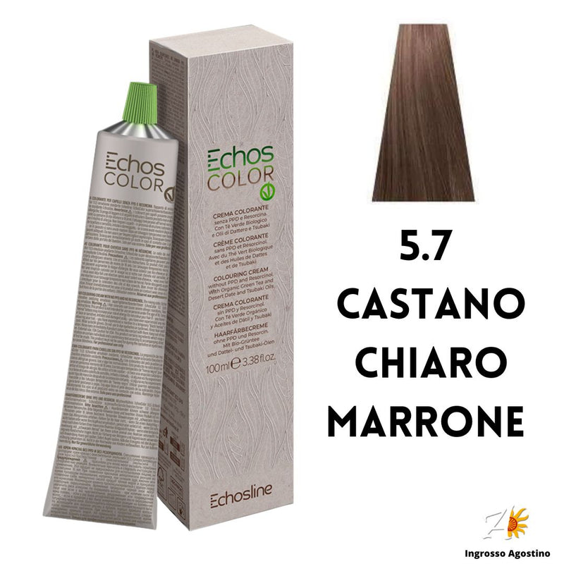 Echosline Echos Color Tintura 5.7 Castano Chiaro Marrone 100ml