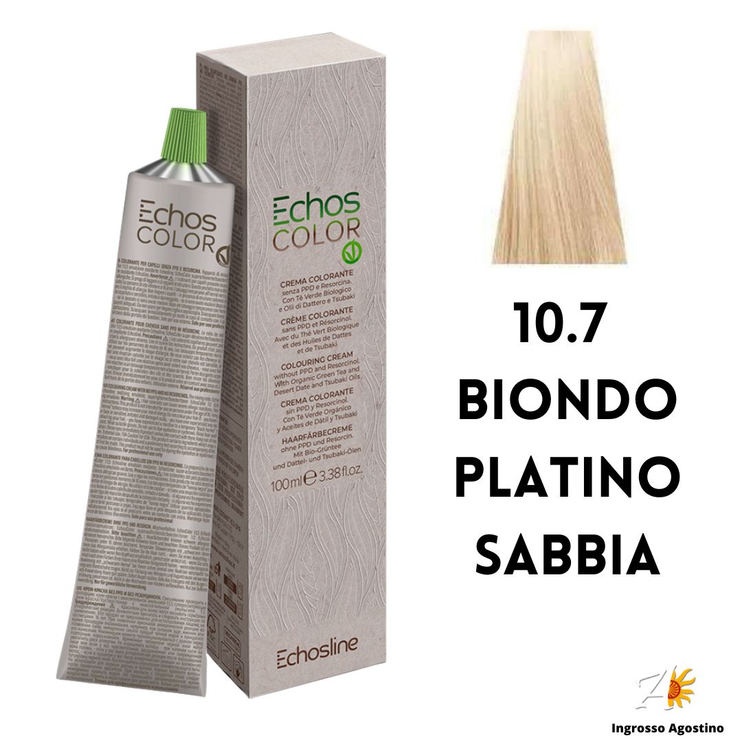 Echosline Echos Color Tintura 10.7 Biondo Platino Sabbia 100ml