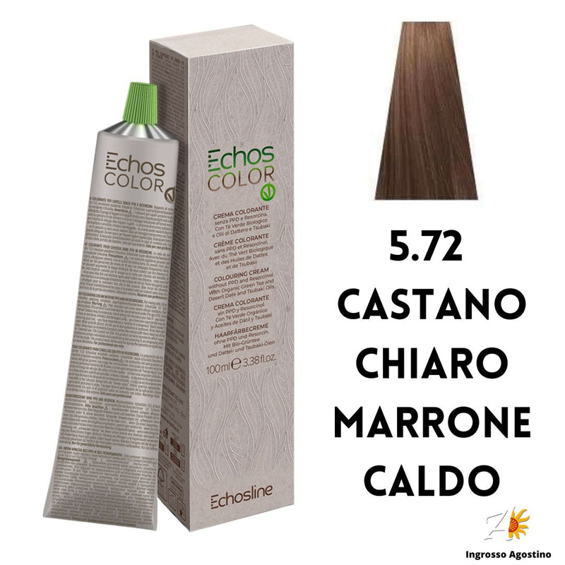 Echosline Echos Color Vegan 5.72 Castano Chiaro Marrone caldo 100ml