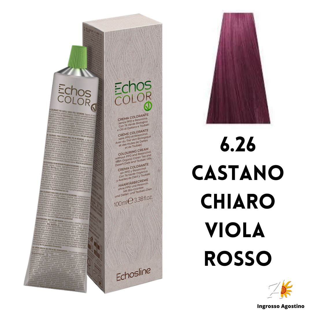 Echosline Echos Color Tintura 6.26 Castano Chiaro Viola Rosso 100ml