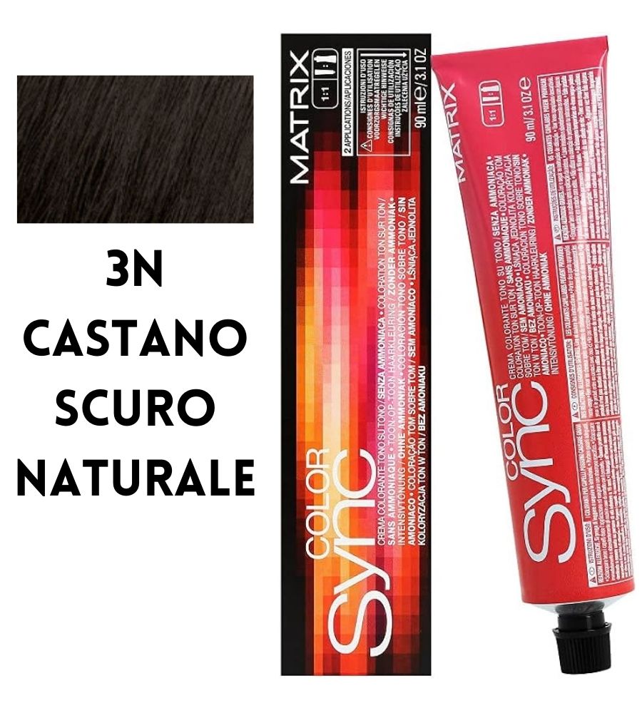 Tintura SoColor Sync Pre-Bonded Matrix 90ml 3N Castano Scuro Naturale