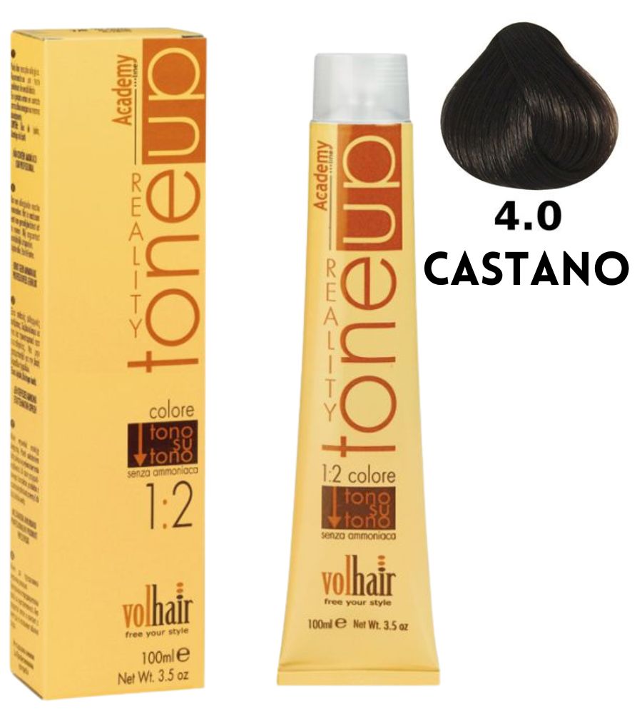 Tintura Tone Up Volhair Academy 100 ml 4/0 Castano