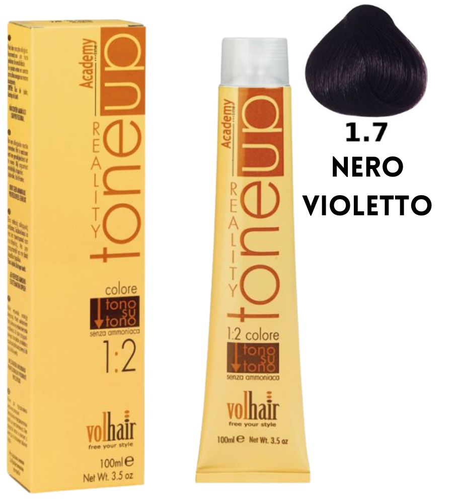 Tintura Tone Up Volhair Academy 100 ml 1/7 Nero Violetto