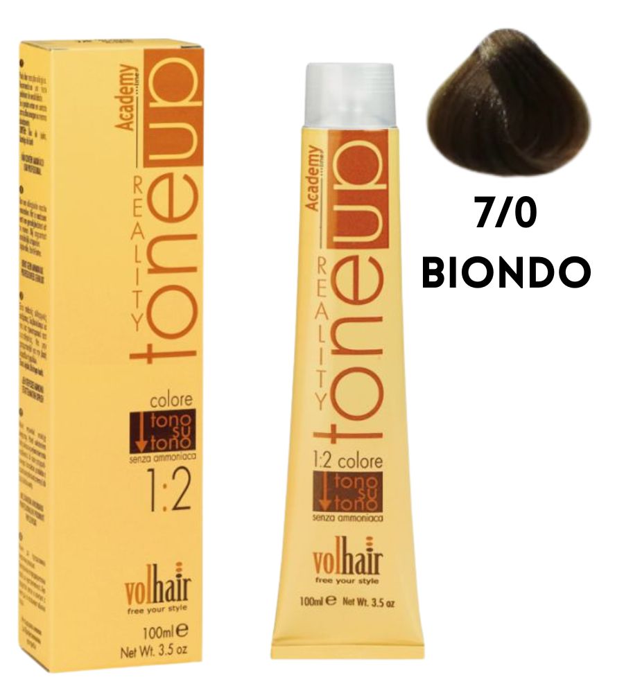 Tintura Tone Up Volhair Academy 100 ml 7/0 Biondo