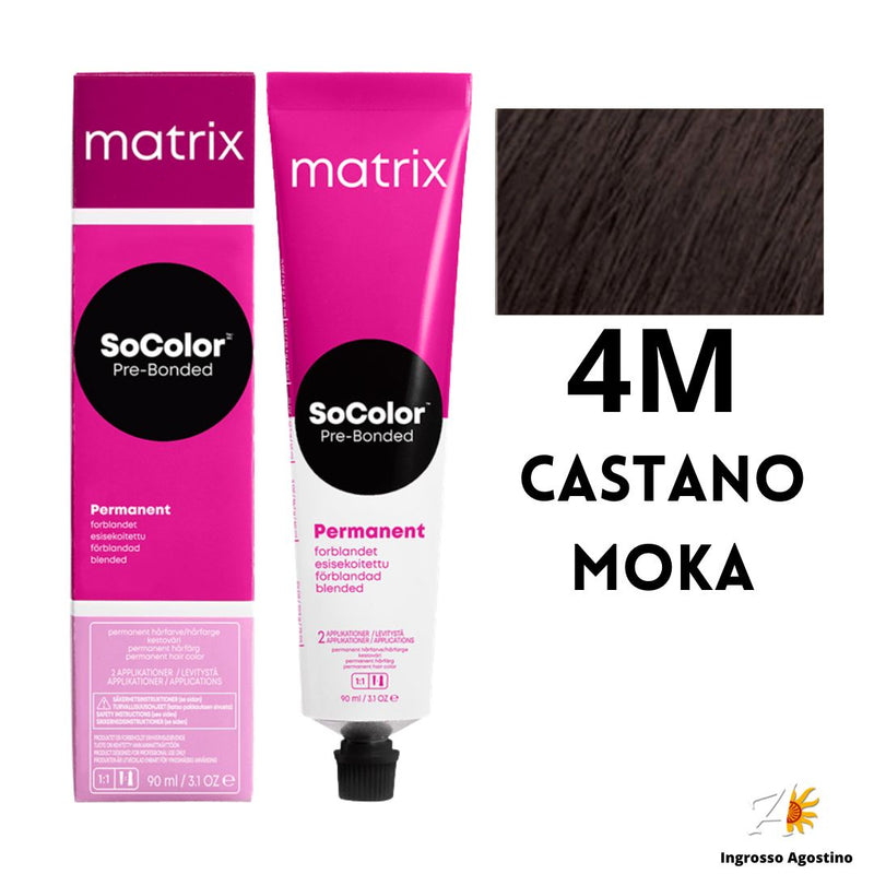 Tintura SoColor Matrix 4M Castano Moka 90ml