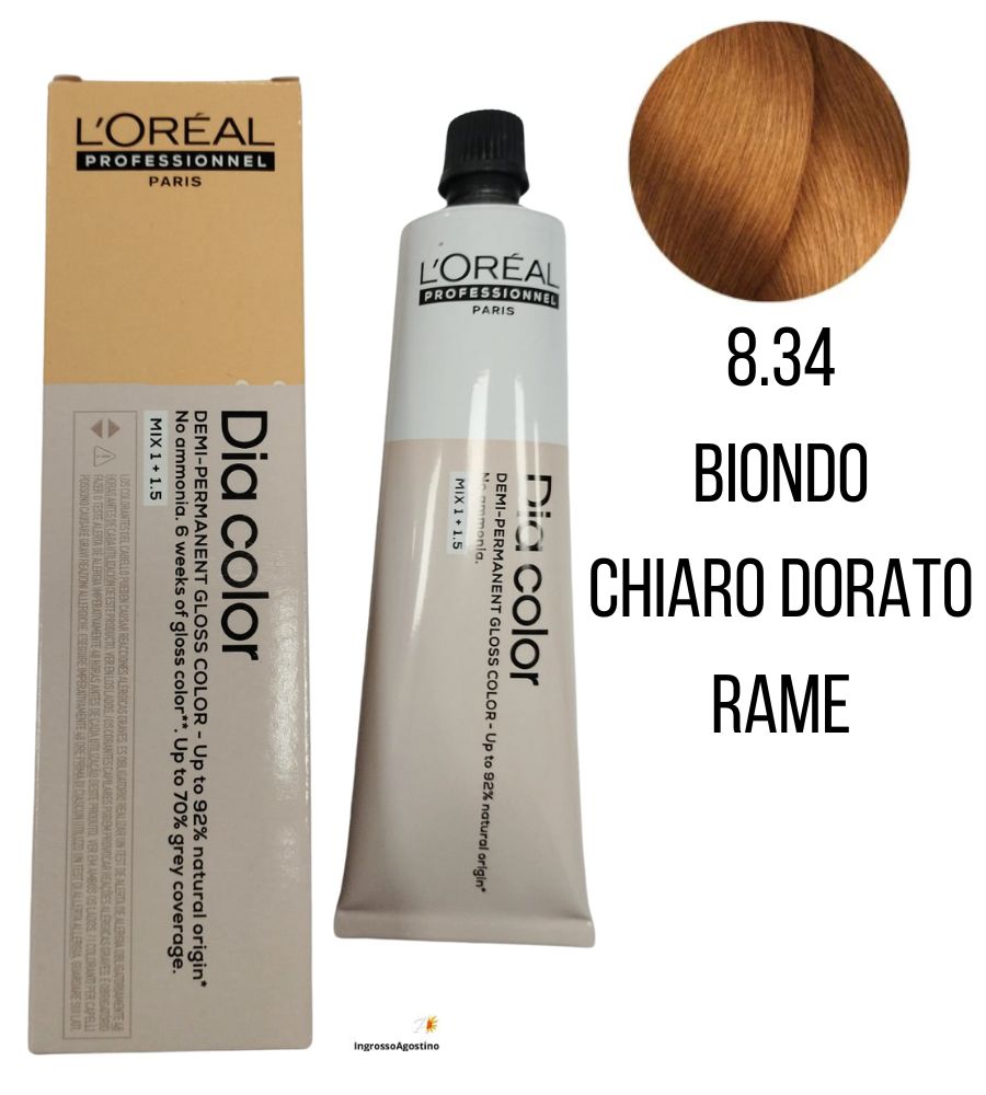 Tintura Diacolor L'Oreal 60ml 8.34 Biondo chiaro Dorato Rame