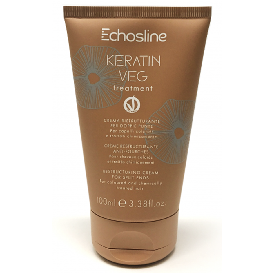 Crema ristrutturante Doppie Punte Keratin-Veg 100ml Echosline