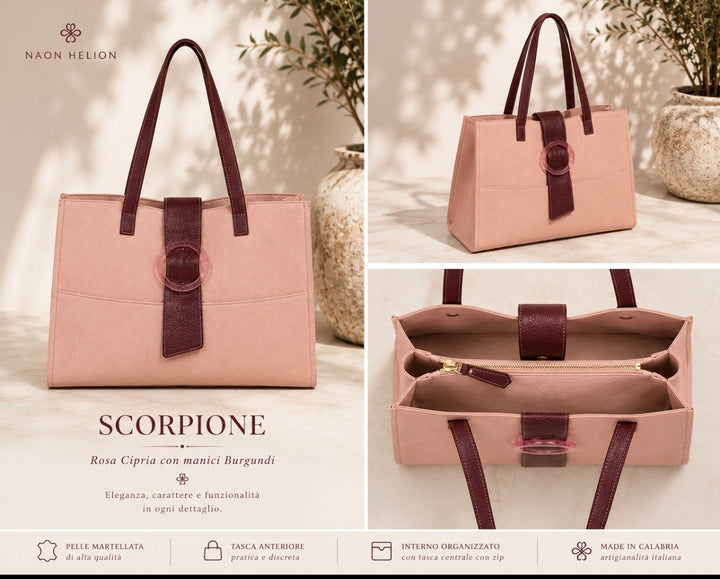 Scorpione  Shopping Bag in pelle
