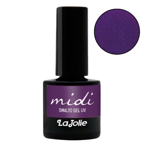 Smalto Semipermanente Midi La Jolie 7ml  Viola scuro con microglitter 58