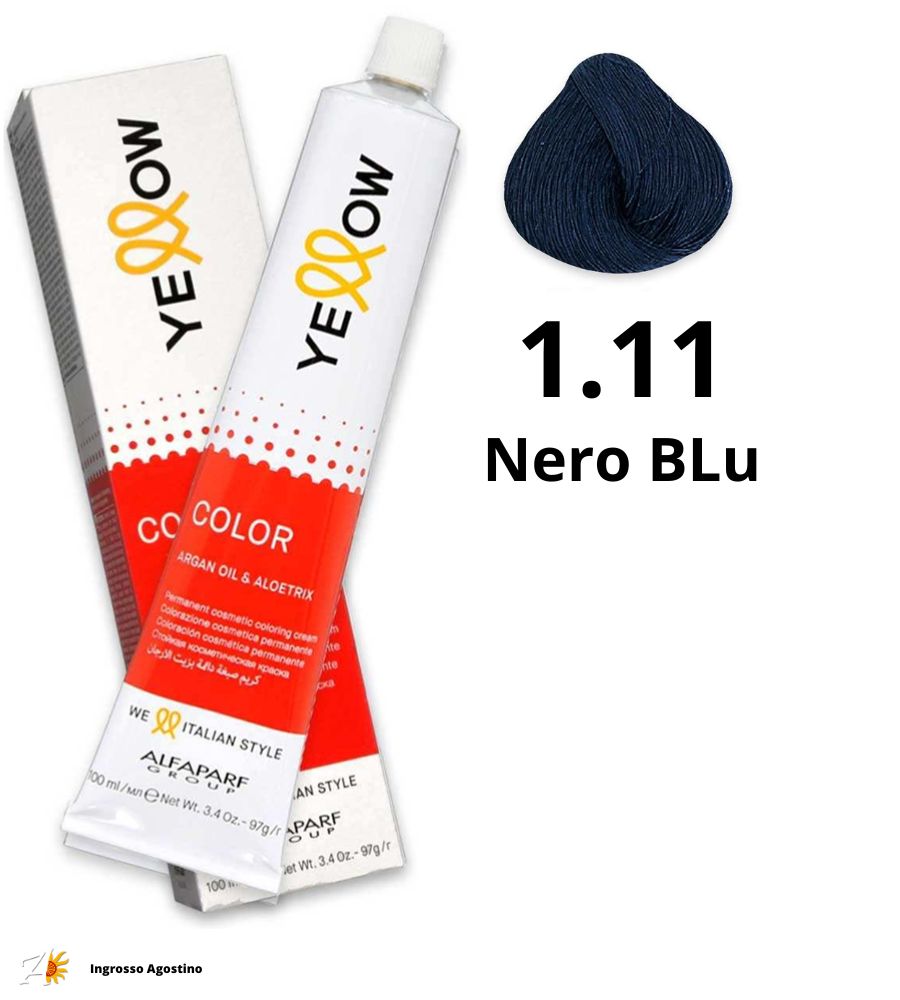 Yellow Alfaparf dye 100ml 1.11 Black Blue