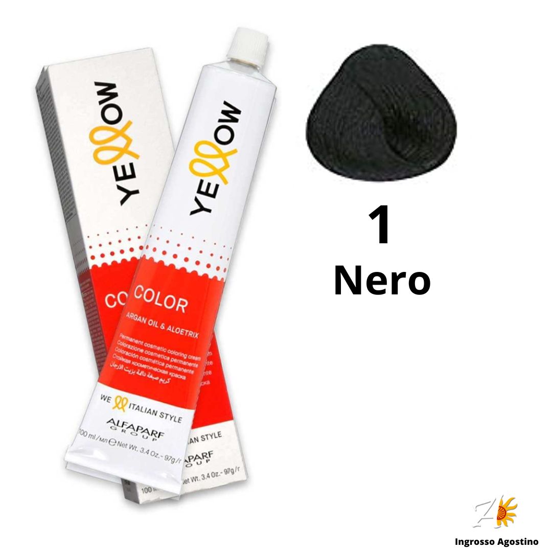 Yellow Alfaparf dye 100ml 1 Black