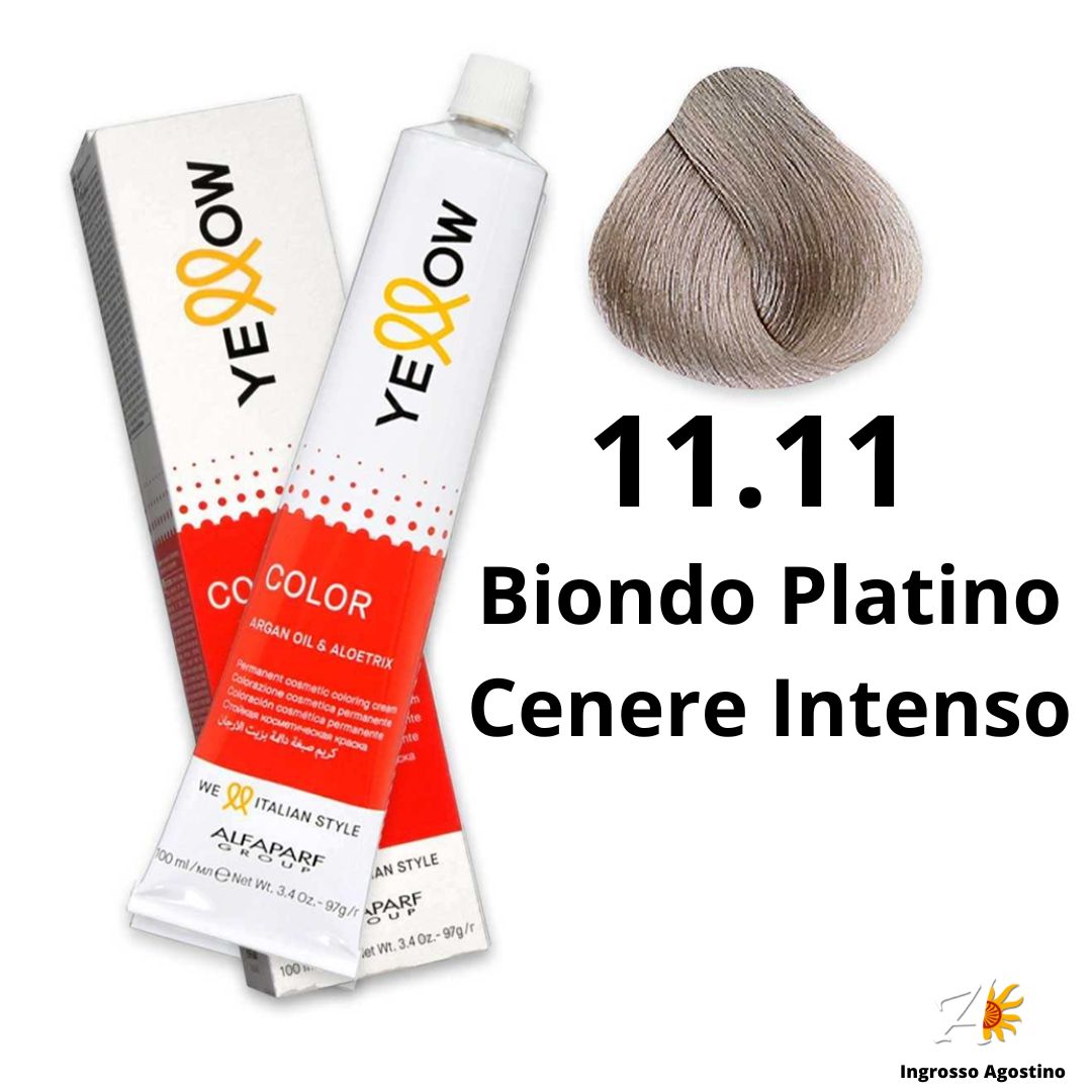 Yellow Alfaparf Dye 100ml 11.11 Intense Ash Platinum Blonde