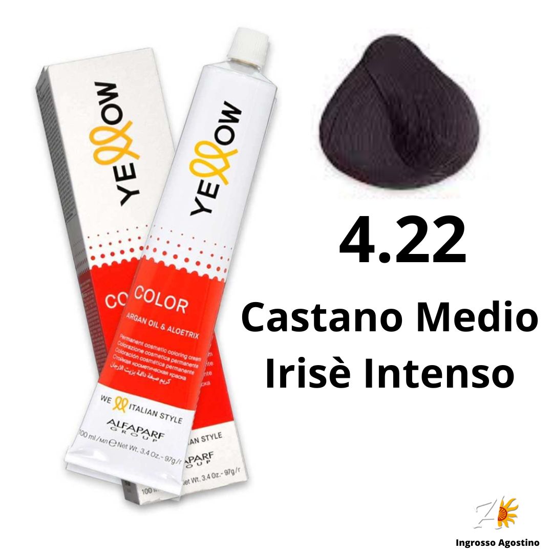 Yellow Alfaparf Dye 100ml 4.22 Intense Medium Brown Irises