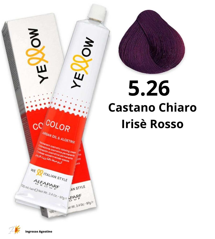 Yellow Alfaparf Dye 100ml 5.26 Light Brown Irisè Red