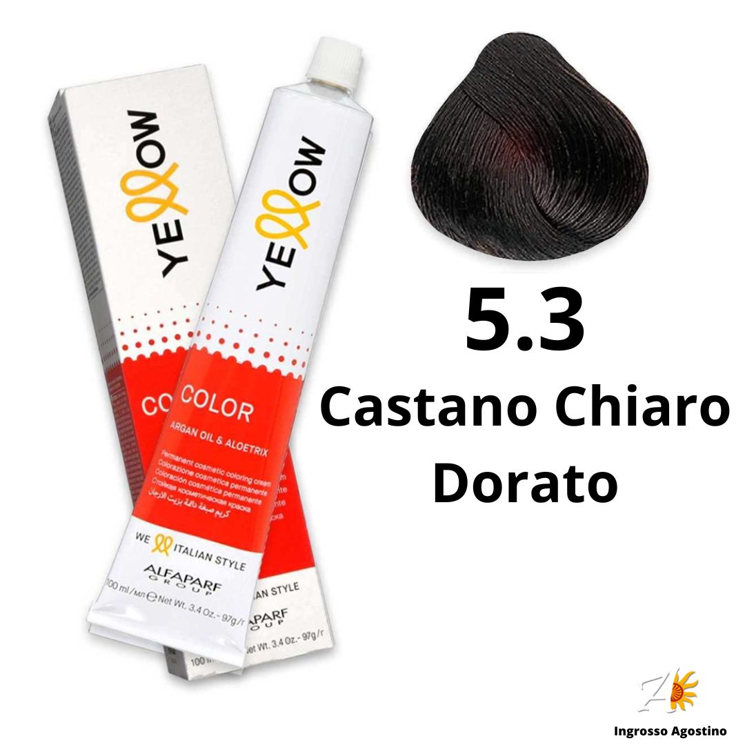 Yellow Alfaparf Hair Dye 100ml 5.3 Light Golden Brown