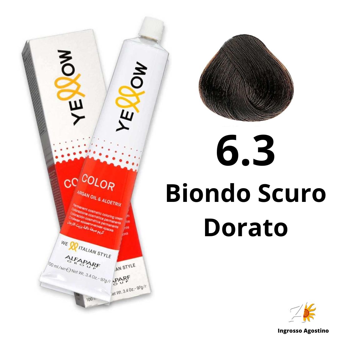 Yellow Alfaparf Dye 100ml 6.3 Dark Golden Blonde
