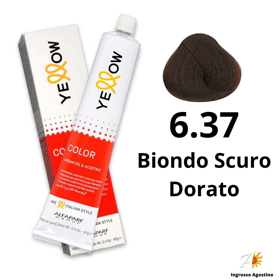 Yellow Alfaparf Dye 100ml 6.37 Dark Golden Blonde