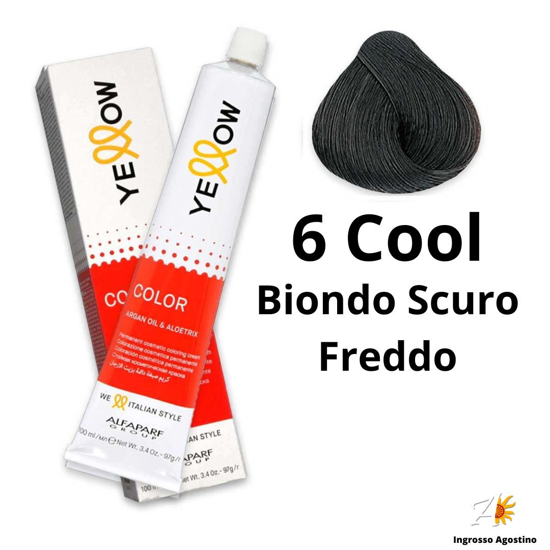 Yellow Alfaparf Dye 100ml 6 Cool Dark Blonde Cold
