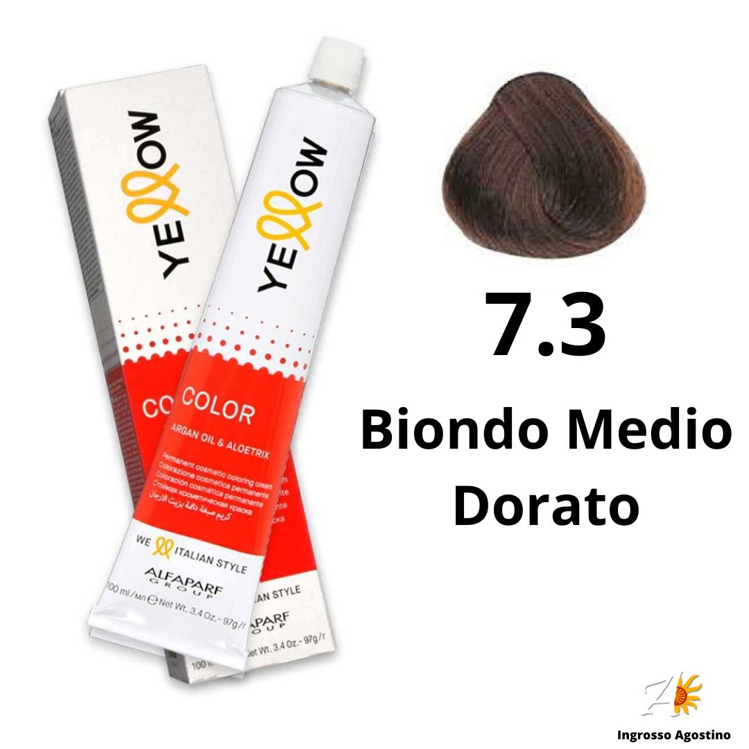 Yellow Alfaparf Dye 100ml 7.3 Medium Golden Blonde
