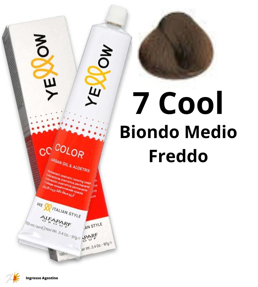 Yellow Alfaparf Dye 100ml 7 Cool Medium Cool Blonde