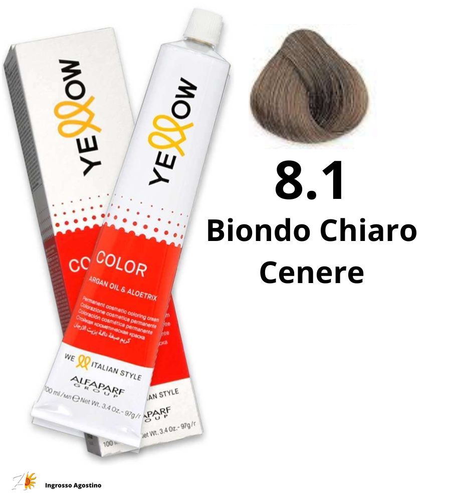 Yellow Alfaparf Dye 100ml 8.1 Light Ash Blonde
