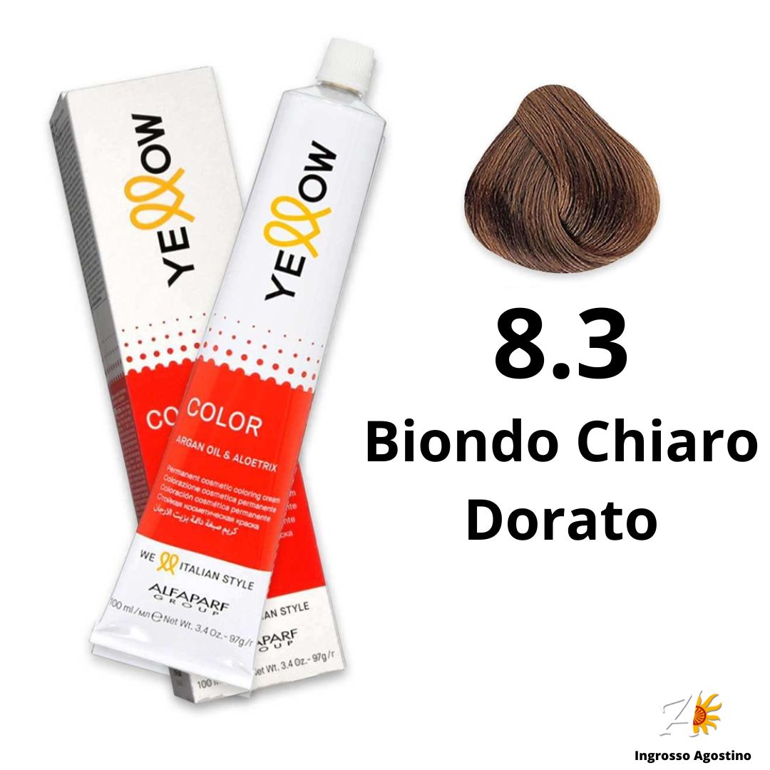 Yellow Alfaparf Dye 100ml 8.3 Light Golden Blonde