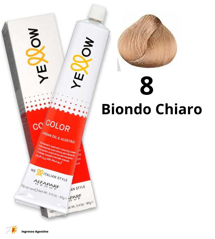 Yellow Alfaparf Dye 100ml 8 Light Blonde