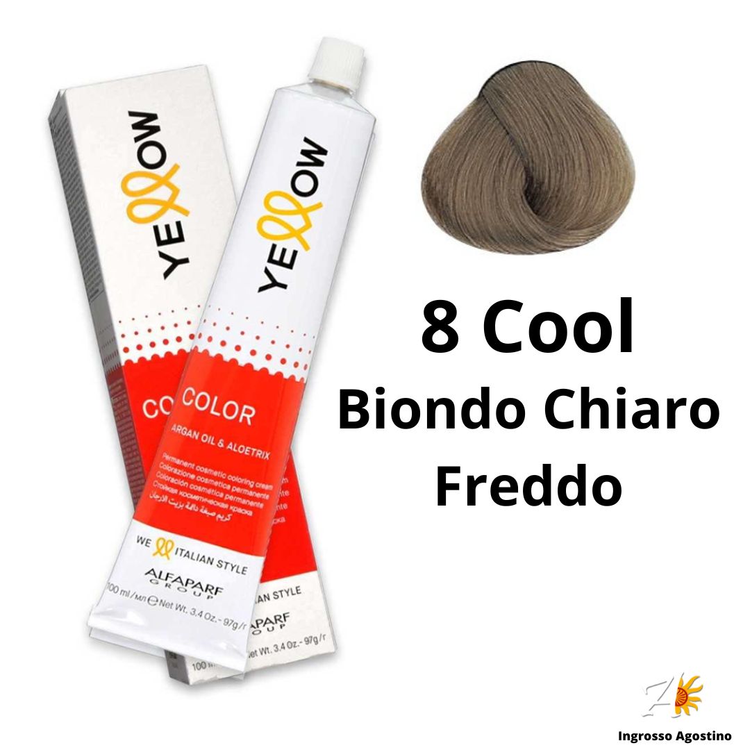 Yellow Alfaparf Dye 100ml 8 Cool Light Blonde Cold