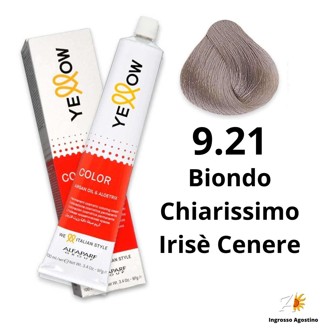 Yellow Alfaparf Dye 100ml 9.21 Very Light Blonde Iris Ash
