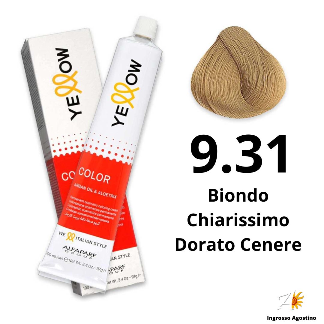 Yellow Alfaparf Dye 100ml 9.31 Very Light Golden Ash Blonde