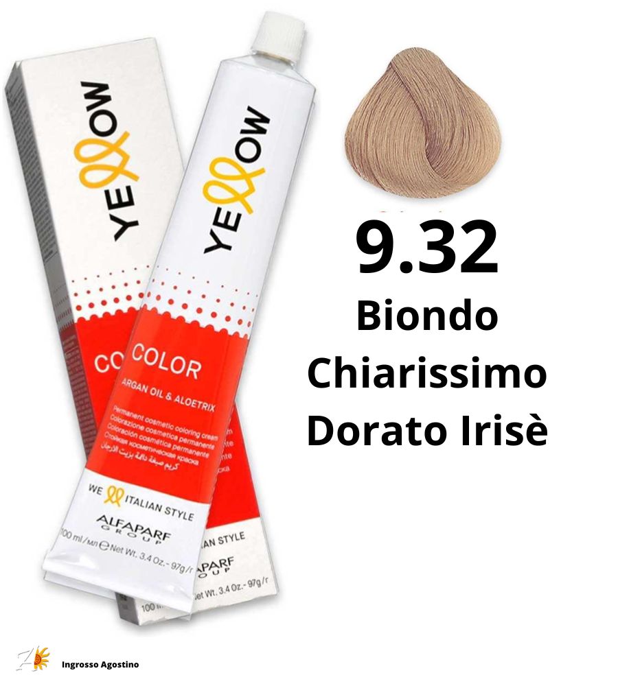 Yellow Alfaparf Dye 100ml 9.32 Very Light Golden Iris Blonde