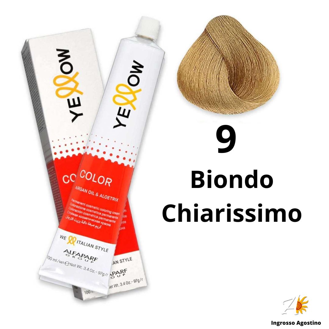 Yellow Alfaparf Dye 100ml 9 Very Light Blonde