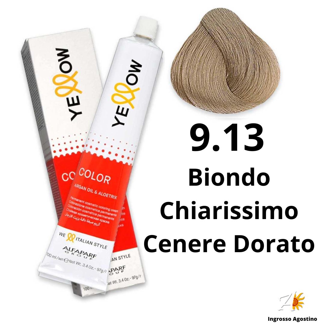 Yellow Alfaprf Dye 100ml 9.13 Very Light Blonde Golden Ash