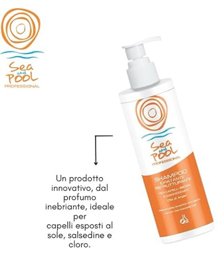 Sea And Pool  Professional- Kit Protezione Capelli -  Shampoo + Maschera + Latte + Borsa mare