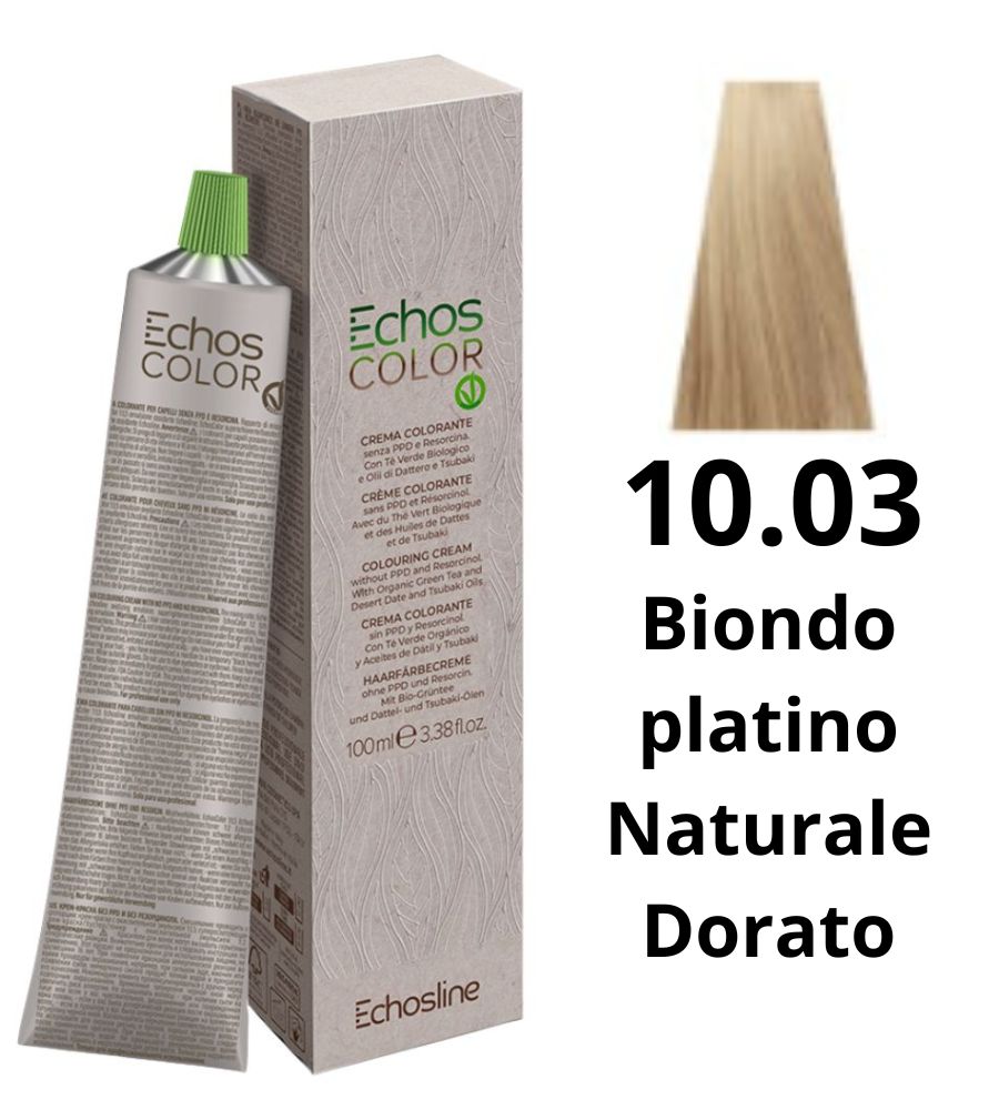 Echos Color Echosline Dye 100ml 10.03 Platinum Blonde Natural Golden