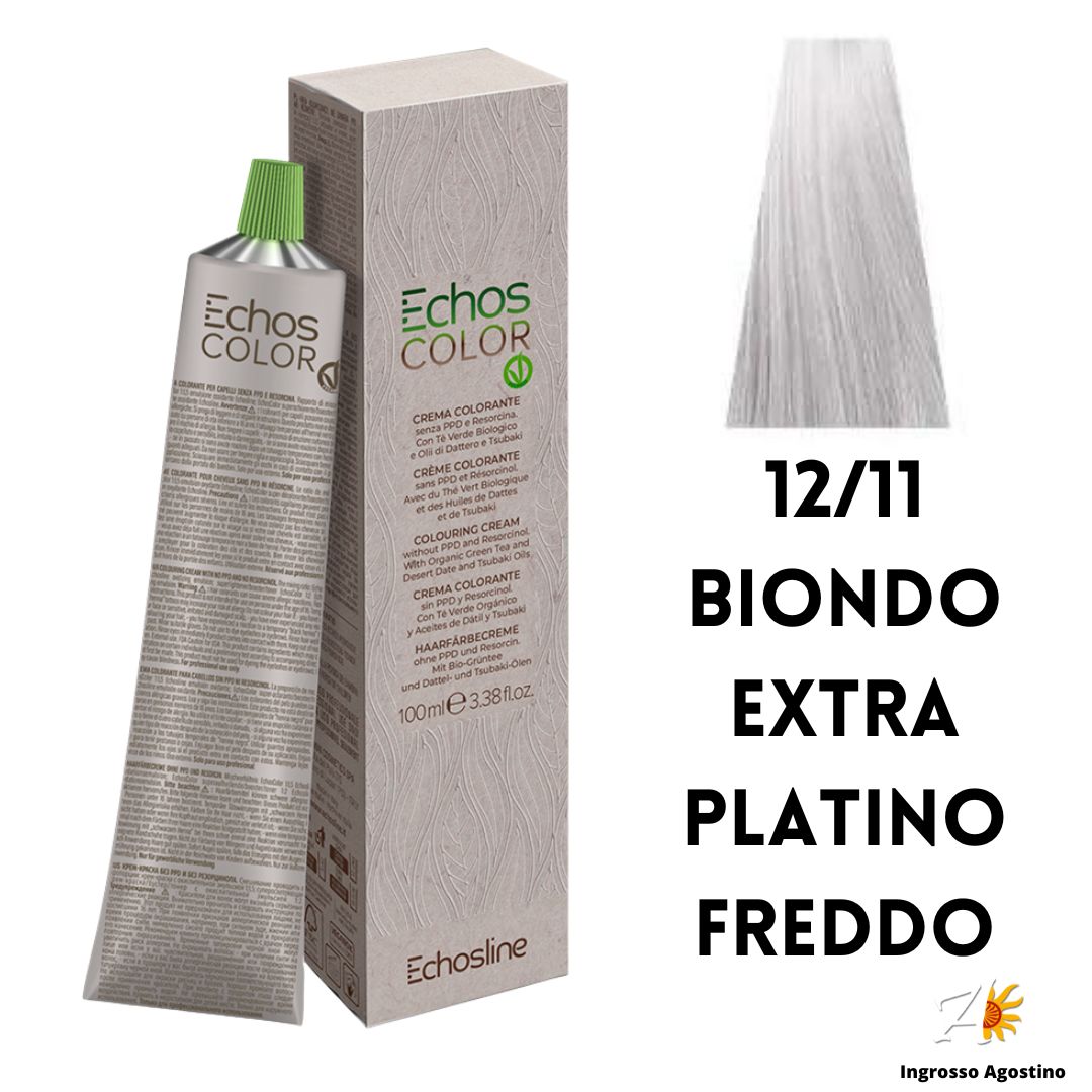 Echos Color Echosline Dye 100ml 12/11 Extra Platinum Blonde Cold